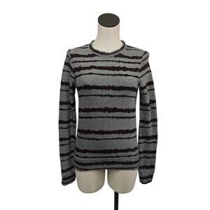 A.L.C.‎ Conolo Knit Gray Purple Striped Pullover Crewneck Long Sleeve Size XS
